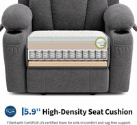 Garvee Large Power Lift Recliner Chair with Heat and Massage, 2 Cup Holders & Side Pocket, USB Port, Electric Lift Recliner for Elderly & Mobility Impaired, Chenille Gray