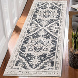 Garvee Vintage Medallion Textured Area Rug for Living Room Traditional Indoor Low Pile Floor Cover Non Slip Backing Non-Shedding Throw Carpet for Bedroom Dining Room Home Office Floor Decor - Gray