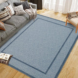 Garvee Indoor Area Rug Weather Resistant Easy to Clean Non Slip Stain Resistant Floor Mat for Dining Room Bedroom 9x12Ft Blue - Blue