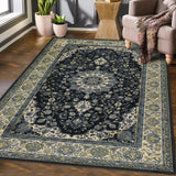 Garvee Boho 11x15 Rug Vintage Area Rugs Indoor Oriental Traditional Area Rug for Living Room Bedroom Dining Room Medallion Collection Non-Shedding Non Slip,Grey/Yellow - Gray Yellow