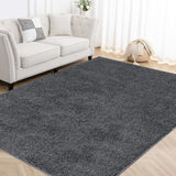 Garvee Area Rug for Living Room, Non-Slip Shag Area Rug Plush Solid Carpet Shaggy Rug Non-Shedding Area Rug for Bedroom Office Entryway (5' x 8', Dark Gray) - Dark Gray