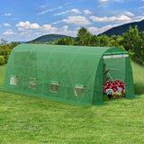 Garvee 20*10*6.6ft Large Walk Greenhouse Heavy Duty Outdoor，Portable Hot Plant Garden,Plant Hot House， Tunnel Greenhouse with PE Cover,Roll-up Zipper Door& Galvanized Steel Frame