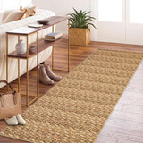 Garvee Runner Rug 2x6 Print Braided Hallway Rug Washable Non Slip Low Pile Accent Rug Natural - Natural