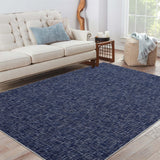 Garvee 4x6 Area Rug Washable Stain Resistant Solid Color for Bedroom Living Room Dining Room Blue Modern Contemporary - Blue
