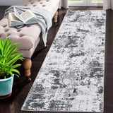 Garvee Abstract Grey 2x8 Modern Runner Rug Entryway Rug Runner Contemporary Distressed Hallway Runners Soft Kitchen Mat Non Slip Foldable Floor Cover Washable Rug Indoor Living Room Bedroom Dining - Gray