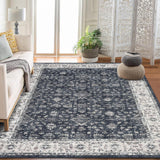 Garvee Vintage Boho Area Rugs Black & Grey 9'x12' Washable Large Rugs for Living Room Bedroom Dining Room Nursery Office Farmhouse Home Decor - Dark Gray