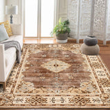 Garvee 8x10 Washable Brown Area Rug Floral Boho Vintage Distressed Carpet for Living Room Bedroom Nursery Kids Room Office Farmhouse - Brown
