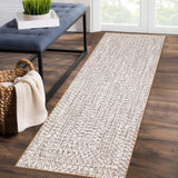 Garvee 2' x 10' Extra-Long Printed Braided-Style Runner Rug, Washable Non-Slip Low-Pile Rug for Hallway, Kitchen & Entryway, Beige - Beige