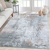 Garvee 8x10 Modern Abstract Area Rug Washable Living Room Rug Non-Slip Geometric Floor Cover Contemporary Indoor Large Bedroom Rug Carpet Nursery Dining Room Area Rug, Grey - Gray