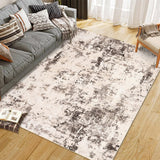 Garvee Washable Area Rug Vintage Foldable Thin Rug Soft Low-Pile Non-Slip Stain Resistant Floor Carpet Indoor for Living Room Bedroom Dining Room Hallways Entryway Under Table Rug Brown 5*7 - Brown