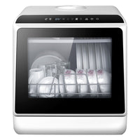 Garvee Portable Mini Dishwasher, Countertop Dishwasher 5L Water Tank, 5 Washing Programs & High-Temp Air-Dry Function, Tabletop Dishwasher with 360° Spray for Apartments, No Hookup Needed