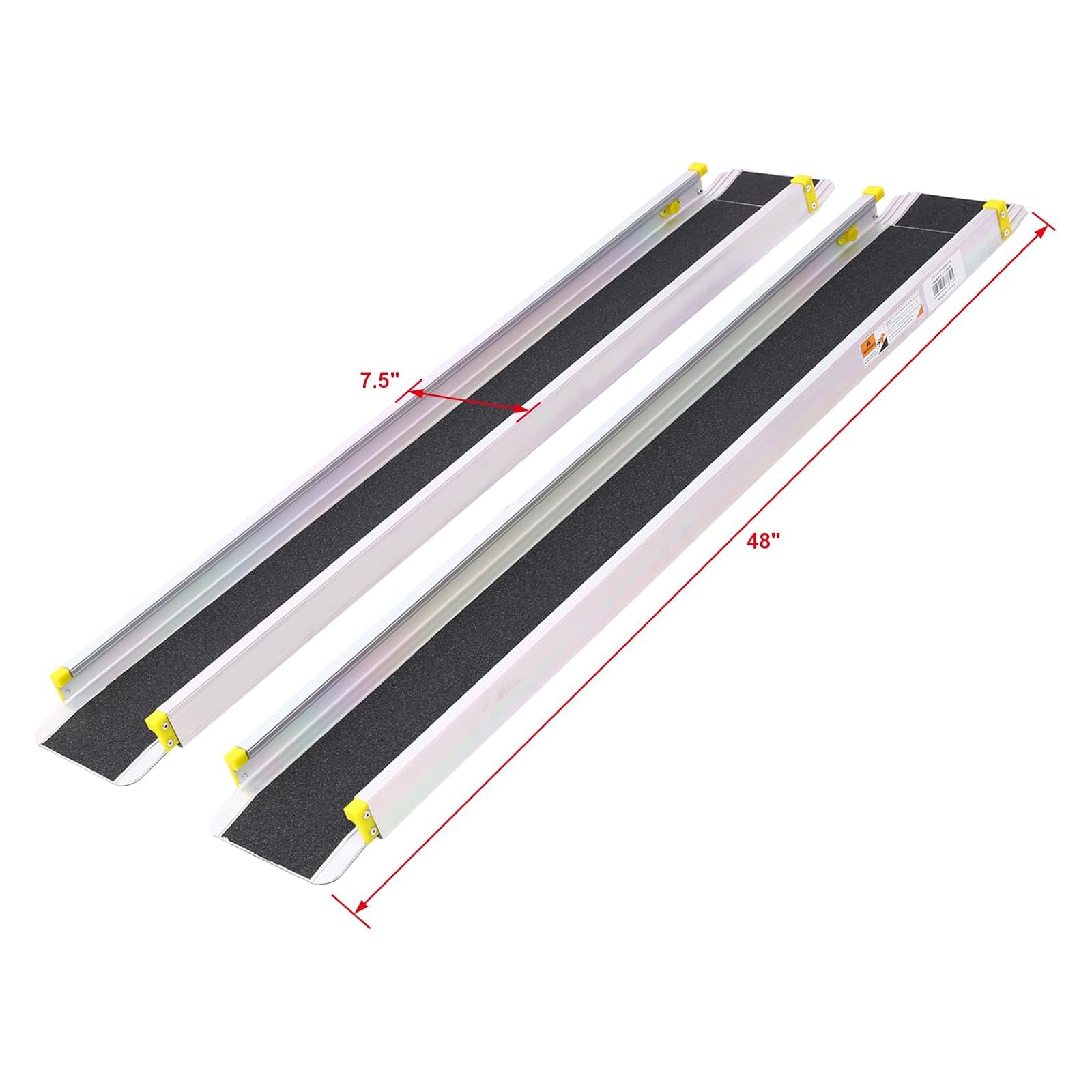 Garvee Telescoping Wheelchair Ramp 7FT Aluminum - Adjustable Track ADA Folding for Home/Car/Doorway/Curbs (Scooter Access)