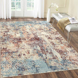 Garvee Washable Soft Rug Modern Rugs Non Slip Accent Rug Low Pile - Beige Red