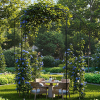 Garvee 8.8 FT Birdcage Garden Arch Metal Arbor Rust-Resistant Reinforced Steel Elegant Climbing Flower Support Patio Backyard Wedding