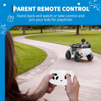 Garvee Ride P Series 12V Kids Electric Vehicles with Remote Control Spring Suspension, LED Lights, Bluetooth, 2 Speeds - Whtie