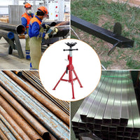 Garvee V-Head Pipe Jack, 28-52" Adjustable, 1/8"-12" Cap, 2500 lb Load