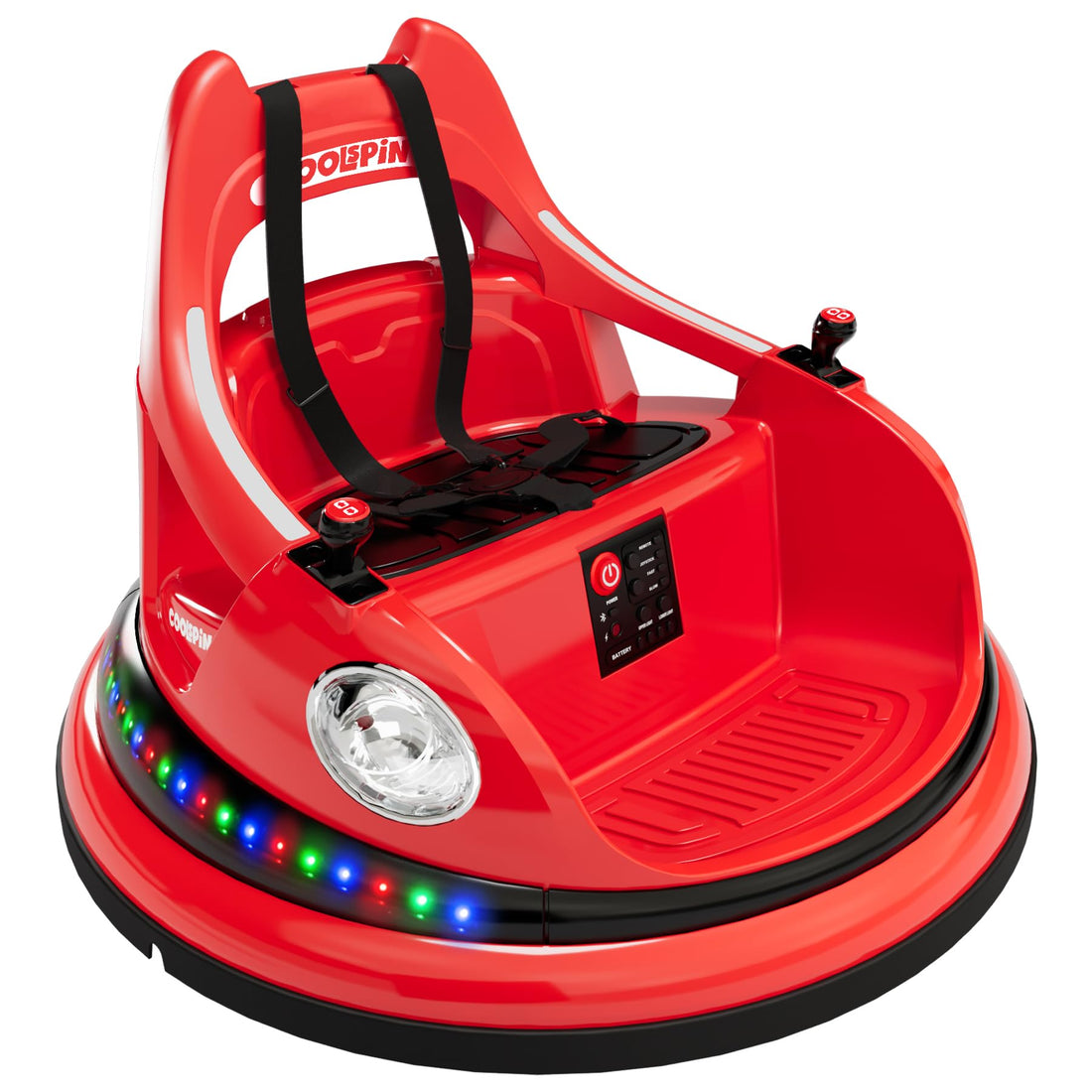 Electric Bumper Car for Kids, 12V Ride on Toddler Bumping Car W/Remote Control, LED Lights & 360 Degree Spin, ASTM Certified