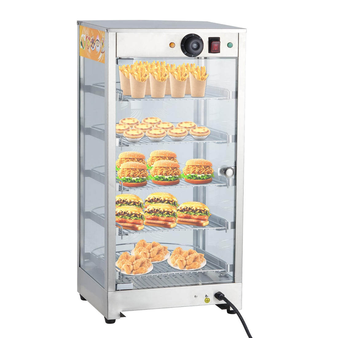 14-inch, 800W Countertop Food Display, 5-Tier, for Food Courts - GARVEE