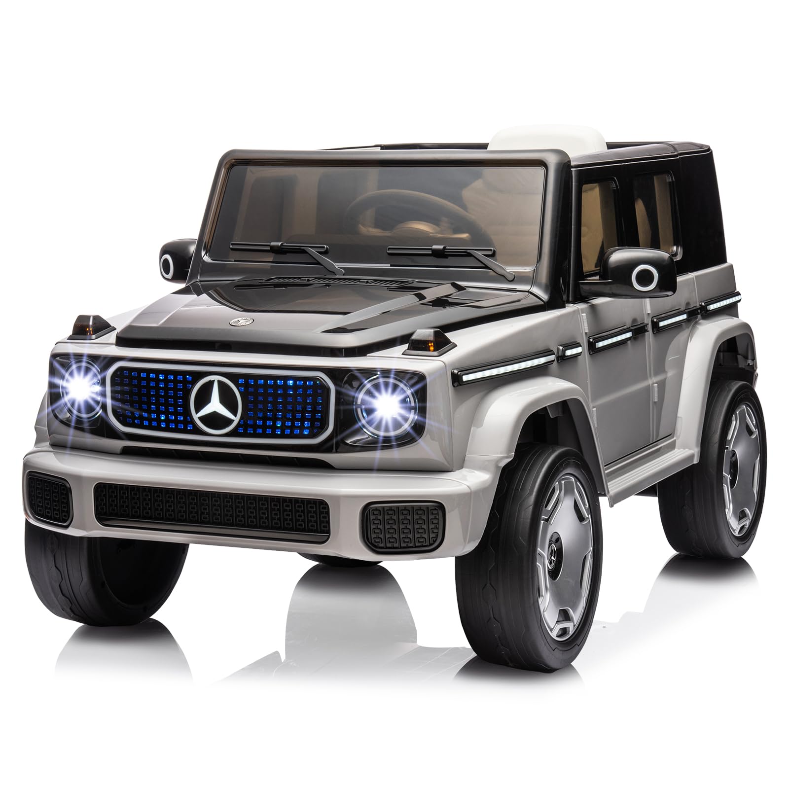 12V Licensed Mercedes-Benz EQG Kids Ride On, LED, Music
