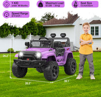Garvee Ride P Series 12V Kids Electric Ride On Truck Car w/Parent Remote Control, Spring Suspension, LED Lights & AUX Port | Outdoor Ride Toy for Boys Girls 3+ Years