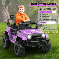 Garvee Ride P Series 12V Kids Electric Ride On Truck Car w/Parent Remote Control, Spring Suspension, LED Lights & AUX Port | Outdoor Ride Toy for Boys Girls 3+ Years