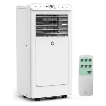 Garvee 10000BTU Portable Air Conditioner, 3-In-1 Stand UP AC Unit With Dehumidifier, Fan Modes for Room Up to 450 Sq. Ft, Auto Swing, 24 Timer, White