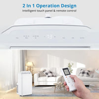 Garvee 12000 BTU Portable Air Conditioner with Remote Control – 3-In-1 Cool, Fan, and Dry Functions, Fast Cooling for Up to 550 Sq. Ft., Low Noise, Sleep Mode, and 24-Hour Timer