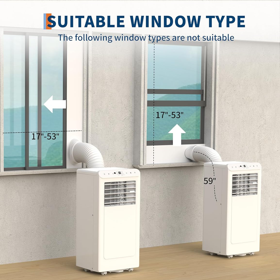 Garvee 10000BTUs Portable Air Conditioner, 3-In-1 Stand UP AC Unit With Dehumidifier, Fan Modes for Room Up to 450 Sq. Ft, Auto Swing, 24 Timer, White