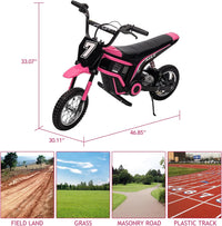 Garvee Ride - T Series: 24V-10A 350W Ride On Electric Dirt Bike For Kids Ages 13+, 14.29MPH, 3-Speed - Pink-7