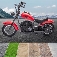 Garvee Ride - T Series: 24V Kids Electric Dirt Bike 250W Motor 2 Speeds Leather Seat LED Light 150lbs Capacity Off-Road Trail Ride