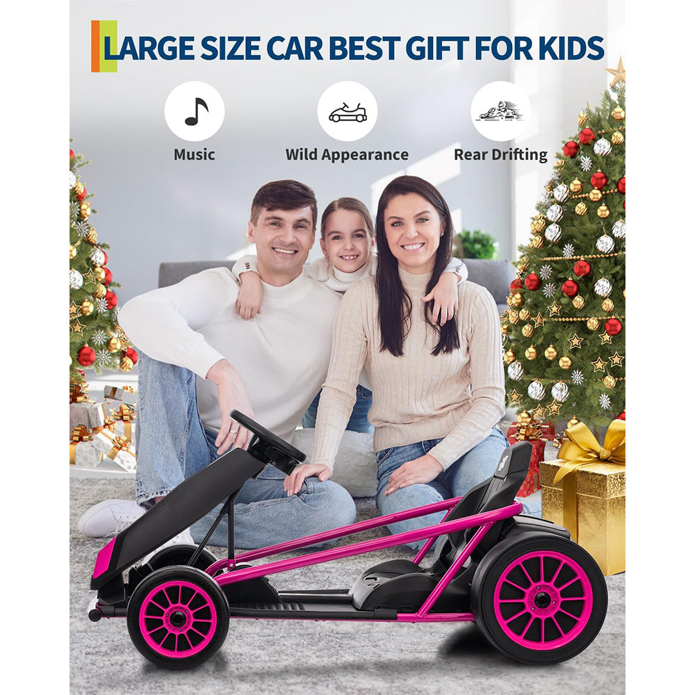 Garvee 24V 9Ah Kids Ride On Go Kart Toy,High Speed 8.1MPH Drifting Car