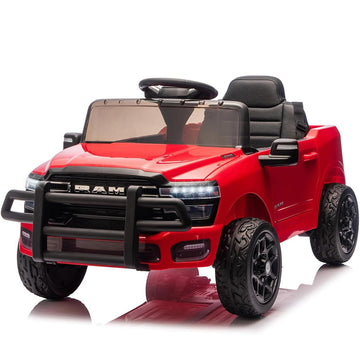 Garvee Kids Ride On Car RAM 12V Electric Truck with Remote Control, Spring Suspension, LED Lights, Music, Wide Seat, All-Terrain, for Toddlers Outdoor Play