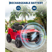 Garvee Kids Ride On Car RAM 12V Electric Truck with Remote Control, Spring Suspension, LED Lights, Music, Wide Seat, All-Terrain, for Toddlers Outdoor Play