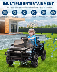 Garvee Electric Kids Ride On Truck RAM 12V with Remote Control, Spring Suspension, LED Lights, MP3 Player, Adjustable Seat, Indoor/Outdoor