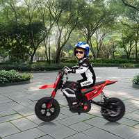 Garvee 24V Electric Dirt Bike 350W Motor 14MPH Speed Key Start Hand Brake 12" Fat Tires Dual Suspension Kids Outdoor Riding