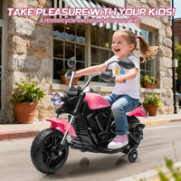 Garvee Ride - P Series: 12V Electric Motorcycle for Kids with Detachable Training Wheels, Soft Start, Reverse, Headlight, Horn, Music, Red, Toddler Ride-On Toy
