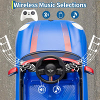 Garvee 12V BMW Mini Cooper Licensed Electric Ride-on Car for Kid, Powered by 4.5Ah Battery, Includes Positive Energy Charger, Wheels, Remote Control with Factory-Paired Code
