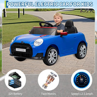 Garvee 12V BMW Mini Cooper Licensed Electric Ride-on Car for Kid, Powered by 4.5Ah Battery, Includes Positive Energy Charger, Wheels, Remote Control with Factory-Paired Code