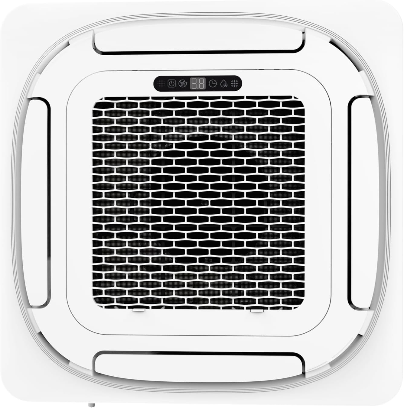 Garvee 12000 BTU Ceiling Cassette Mini Split AC, 8-Way 360° Airflow, Remote Controller, Ductless Cooling&Heating Ceiling Air Conditioner, 208/230V, 25ft Kit
