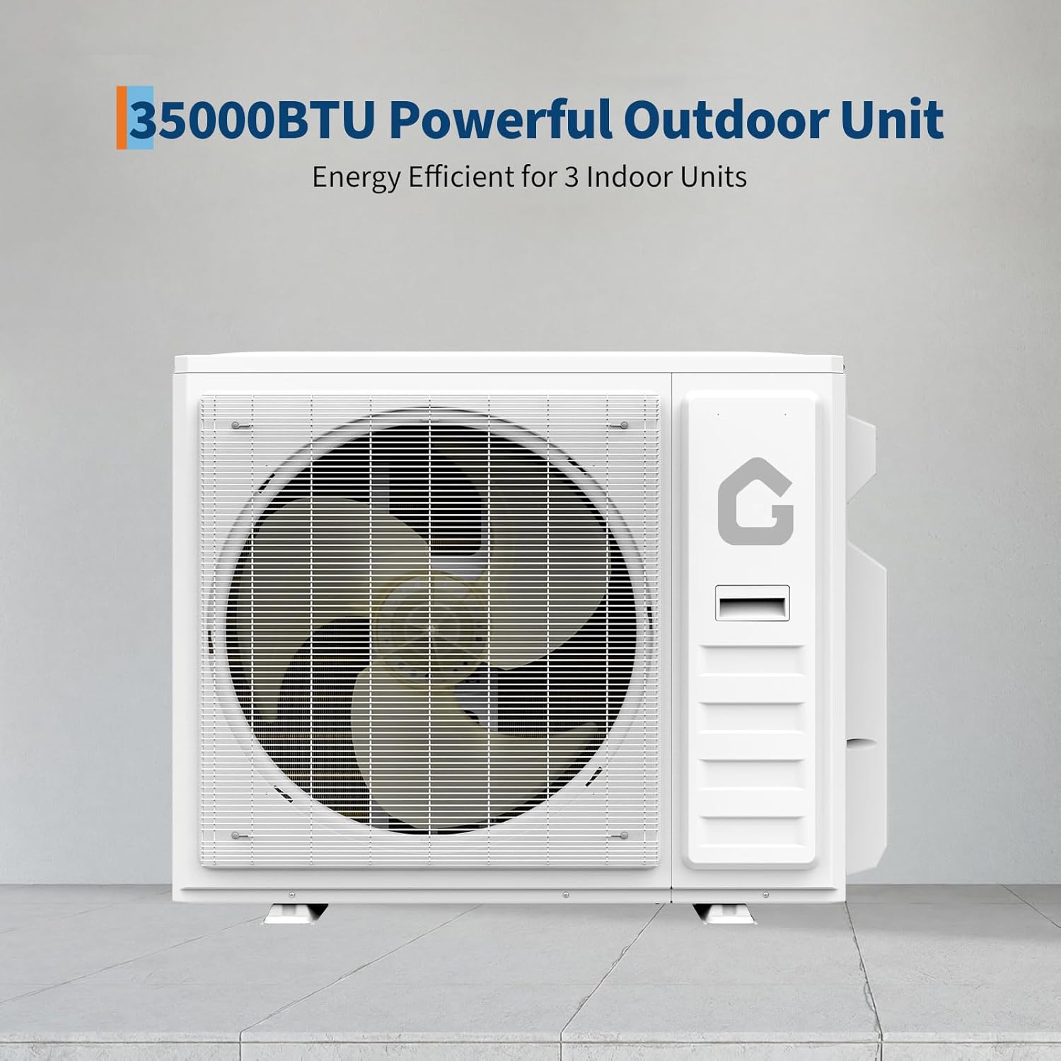 Garvee 4 Zone Mini Split, 35000 BTU ODU Mini Split Ac/Heating System, 208-230v Wifi Enabled Energy Efficient Multi Zone Mini Split Air Conditioner & Heater, 16Ft Copper Line & Full Installation Kit
