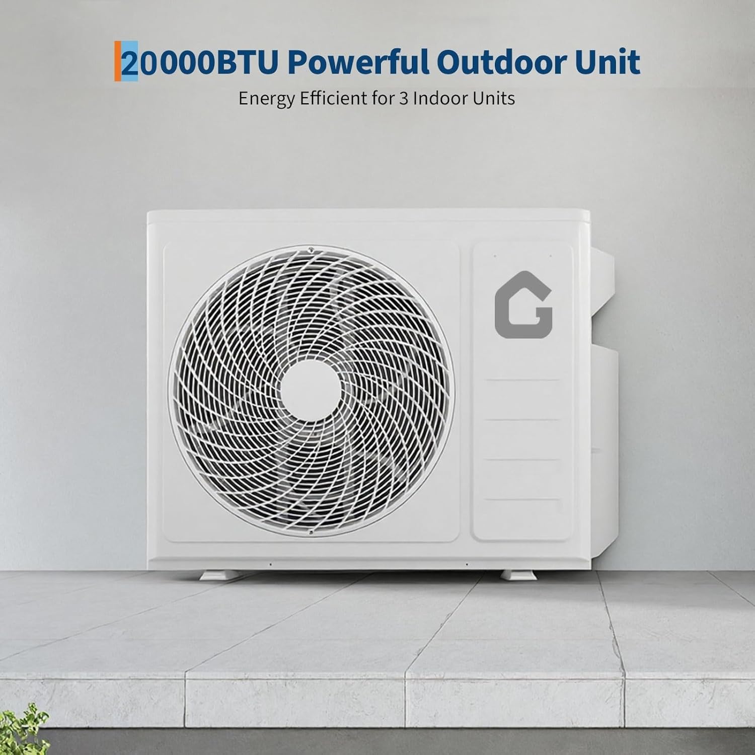 Garvee 20000 BTU OTD Dual Zone WIFI Mini Split AC Heating System, 20 SEER2, 2 Zone 12000+12000 BTU, Ductless, Pre-Charged Condenser, Heat Pump, 25Ft Copper Line, 208-230V