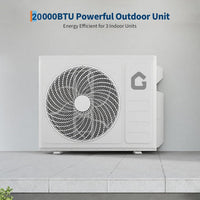 Garvee 35000 BTU OTD Dual Zone WIFI Mini Split AC Heating System, 19 SEER2, 2 Zone 18000+18000 BTU, Ductless, Pre-Charged Condenser, Heat Pump, 25Ft Copper Line, 208-230V