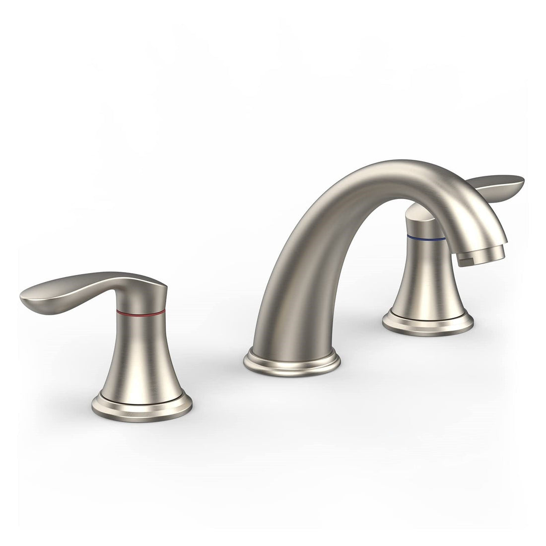 3 Hole Bathroom Sink Faucet, Pop-Up Drain, Hot/Cold Lines(8 Inch 2 Pack / Silver)