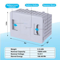 15600mAh Cooler Battery, 5-18H for Car Fridge, Camping & RV