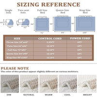 Garvee Heated Blanket Queen Size with LCD Dual Controller, Waffle Weave Fast Heating Electric Blankets, 10 Heat Levels & 1-12H Time Settings, ETL Certified, Machine Washable, Beige, 84" x 90"