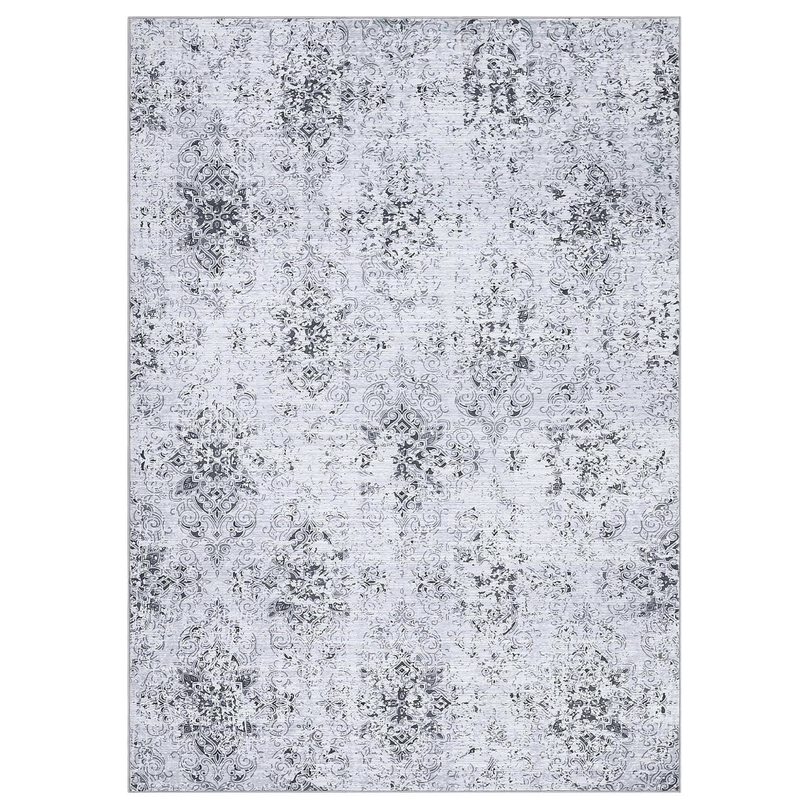Garvee Bedroom Rug Washable Area Rug Non Slip Low Pile Boho Floral Small Carpet for Bedroom Bedside Soft Paisley Design