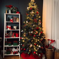 Garvee 34 Pieces Shatterproof Christmas Ornaments Set, Christmas Decorations 1.57 Inch Silver Plastic Ball Decor for Xmas Tree, Christmas Balls Indoor Outdoor Holiday Party Wedding Decoration, Black