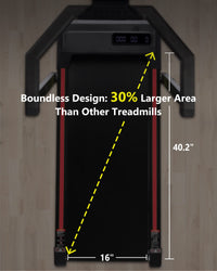 0.6-7.5 MPH Folding Treadmill, Space-Saving 265 LBS Weight Limit