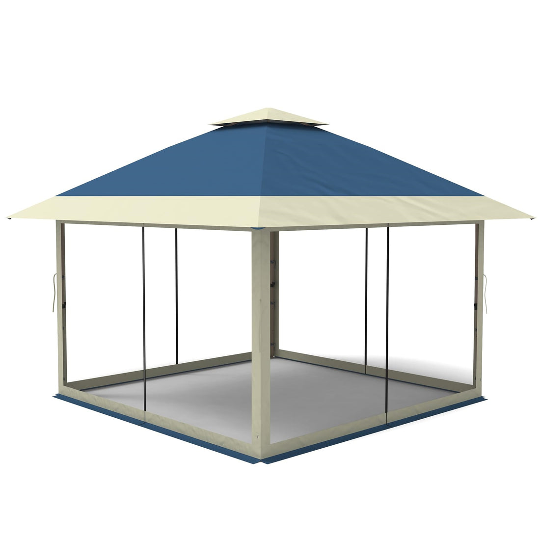 12x12FT Pop Up Canopy Tent with Netting, Adjustable Height