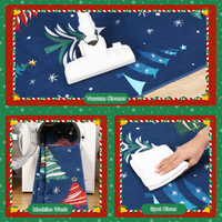 Garvee Christmas Tree Blue 2x6 Area Rug, Washable, Non-Slip, Decorative Floor Carpet for Bedroom, Living Room